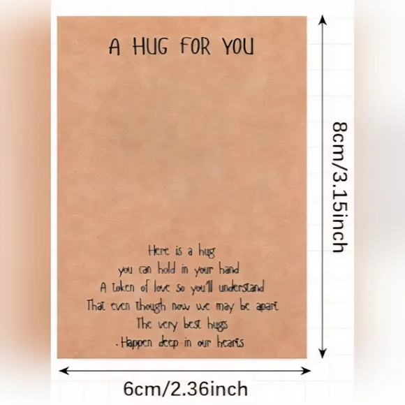 2 Pack- Pocket Hug Keepsake Pink Heart Shape Natural Stone & Encouraging Card - Picture 7 of 8